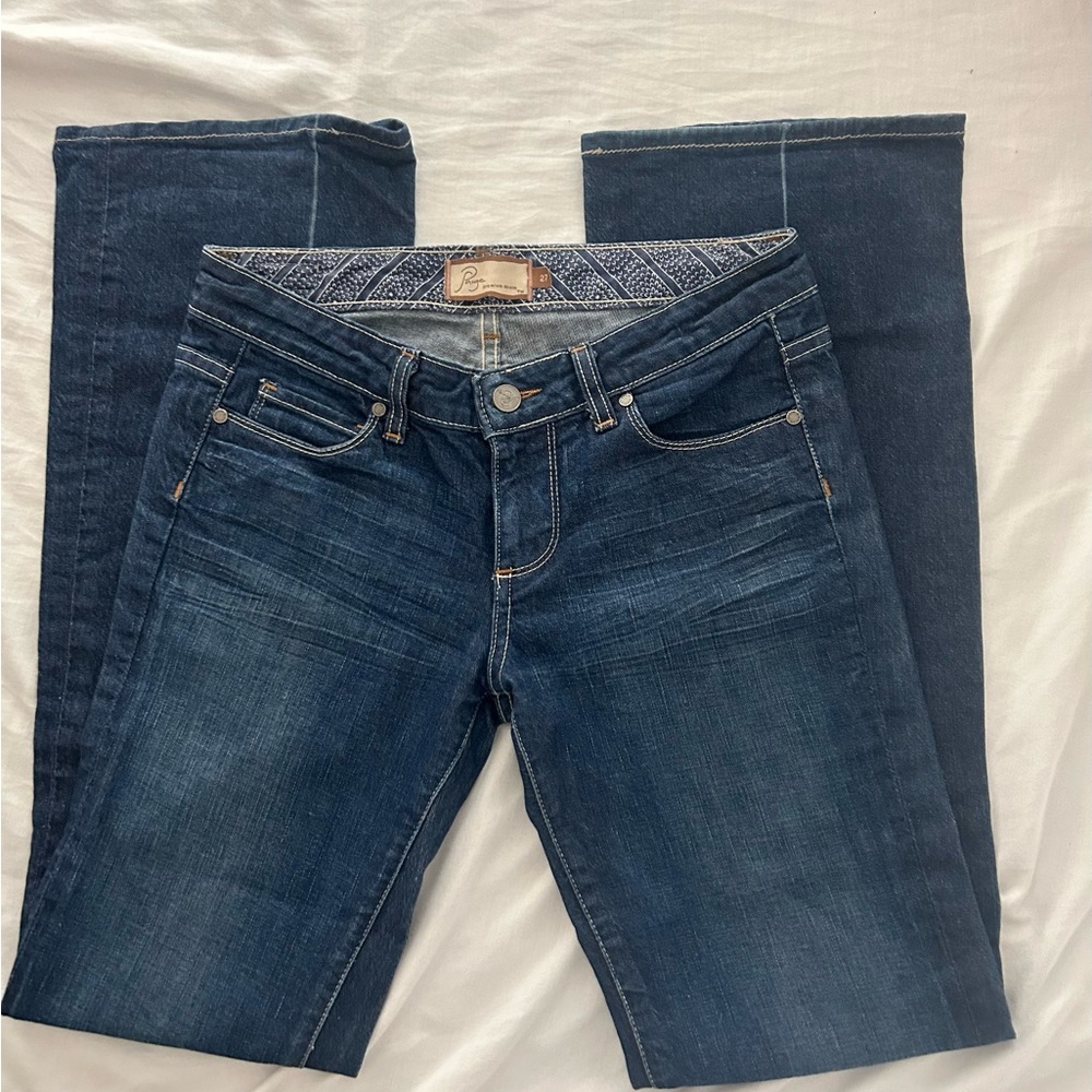 Paige Laurel Canyon Low Rise Bootcut Jeans Vintage Cotton 27 27x30 28x30 EUC